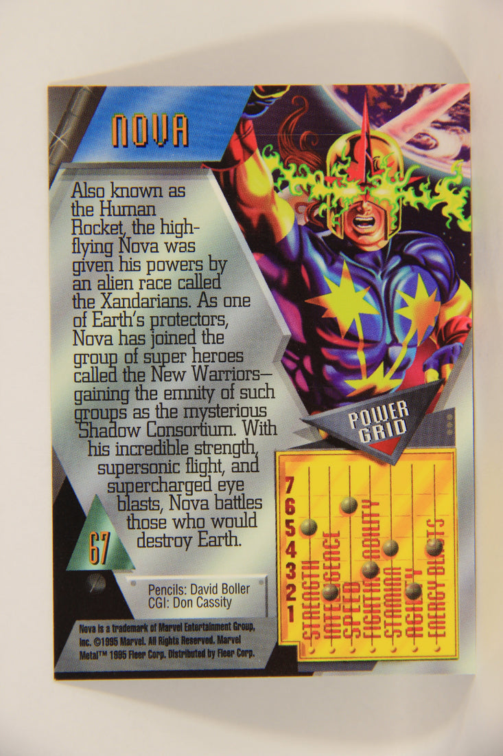 Marvel Metal 1995 Trading Card #67 Nova ENG Fleer L003702