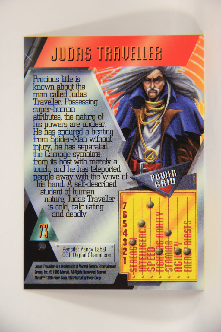 Marvel Metal 1995 Trading Card #73 Judas Traveller ENG Fleer L003708