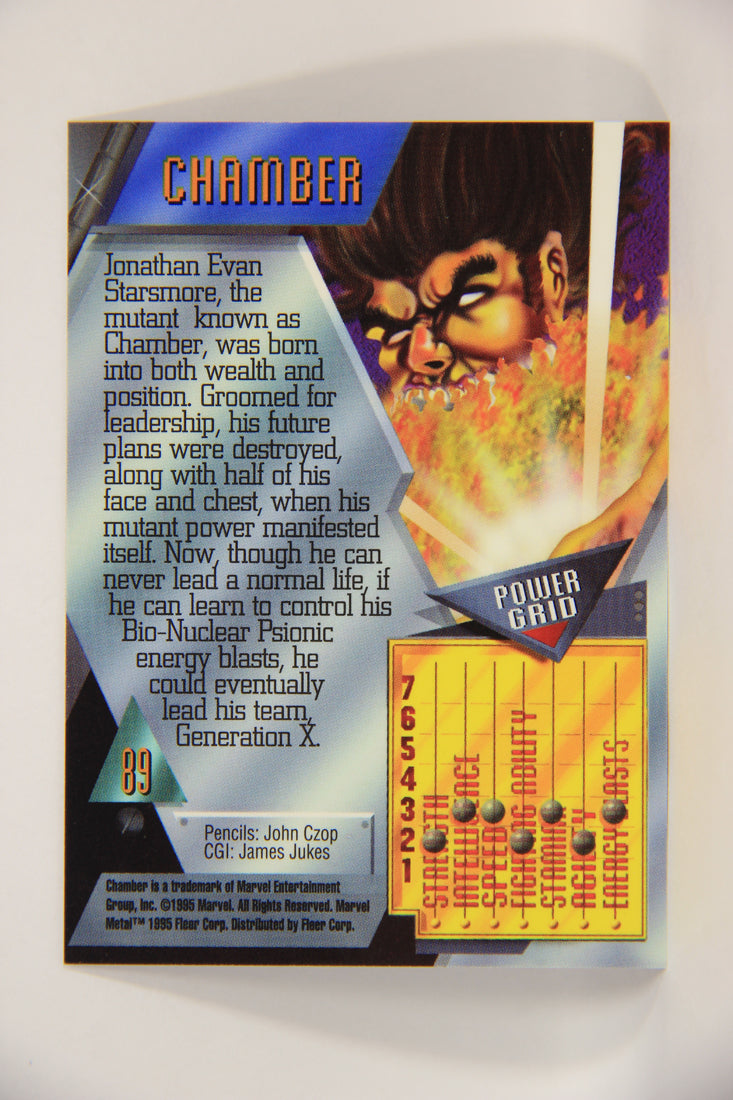 Marvel Metal 1995 Trading Card #89 Chamber ENG Fleer L003724