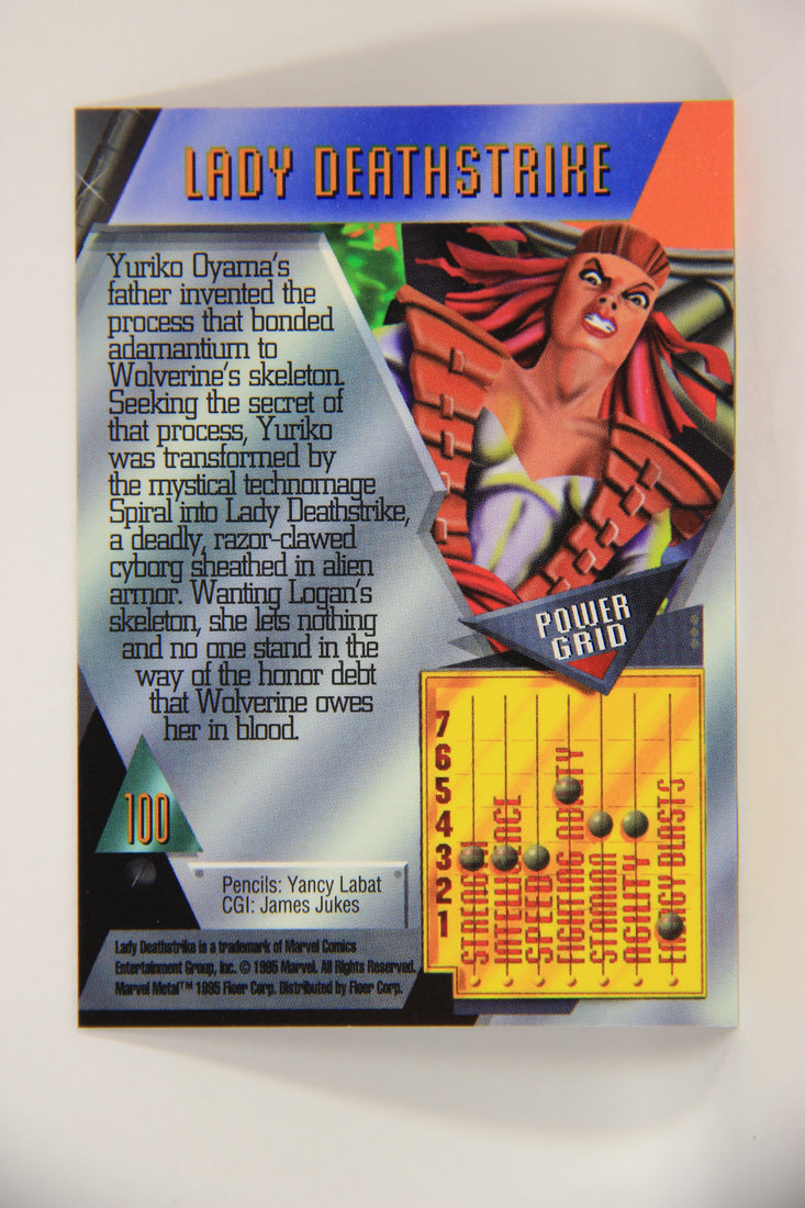 Marvel Metal 1995 Trading Card #100 Lady Deathstrike ENG Fleer L003735