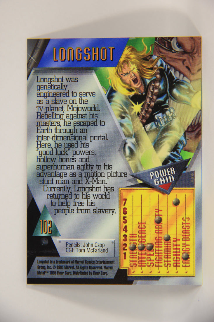 Marvel Metal 1995 Trading Card #102 Longshot ENG Fleer L003737