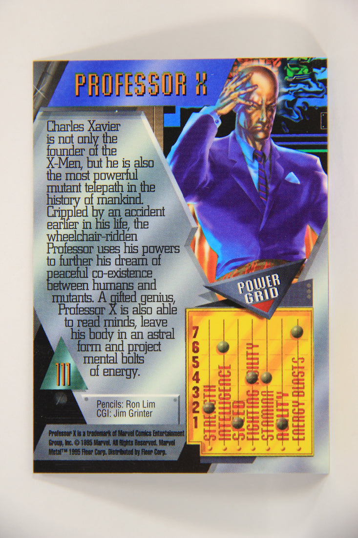 Marvel Metal 1995 Trading Card #111 Professor X ENG Fleer L003746
