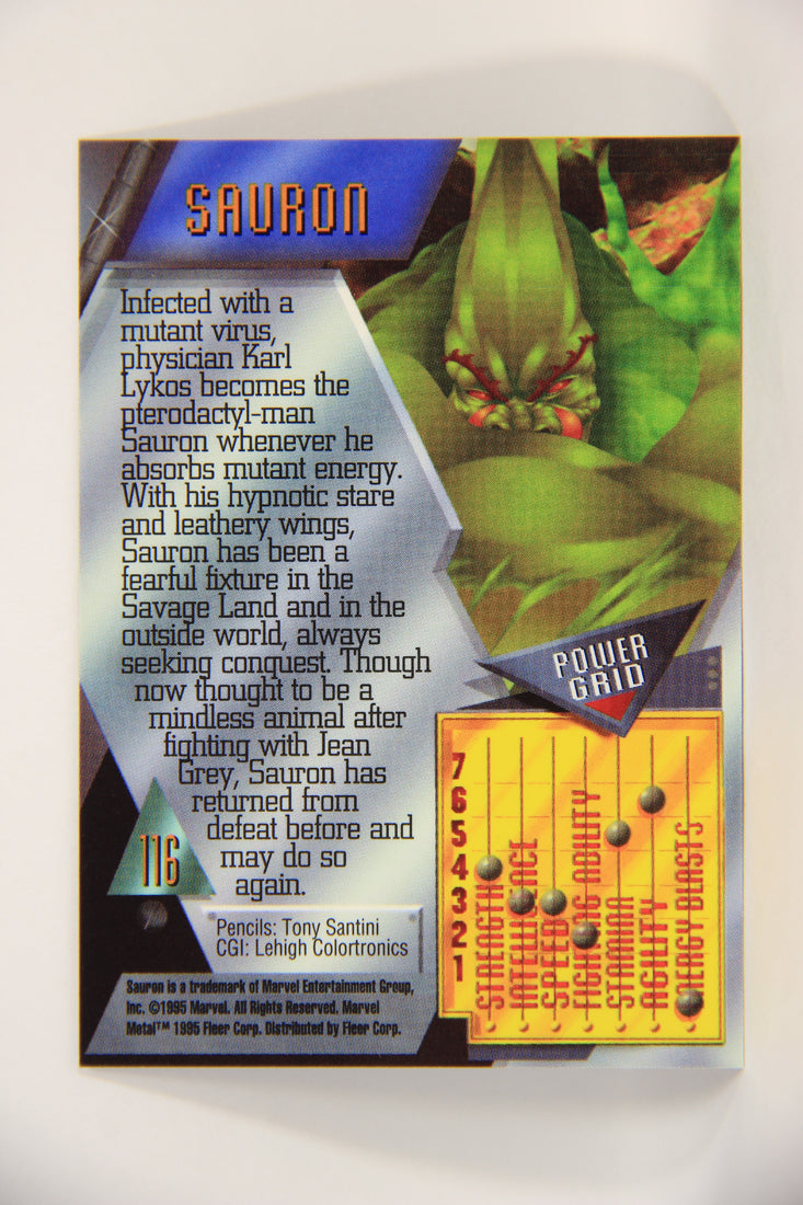 Marvel Metal 1995 Trading Card #116 Sauron ENG Fleer L003751
