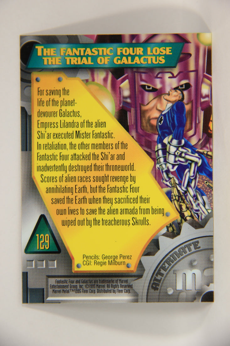 Marvel Metal 1995 Card #129 Fantastic Four Lose The Trial Of Galactus ENG L003764