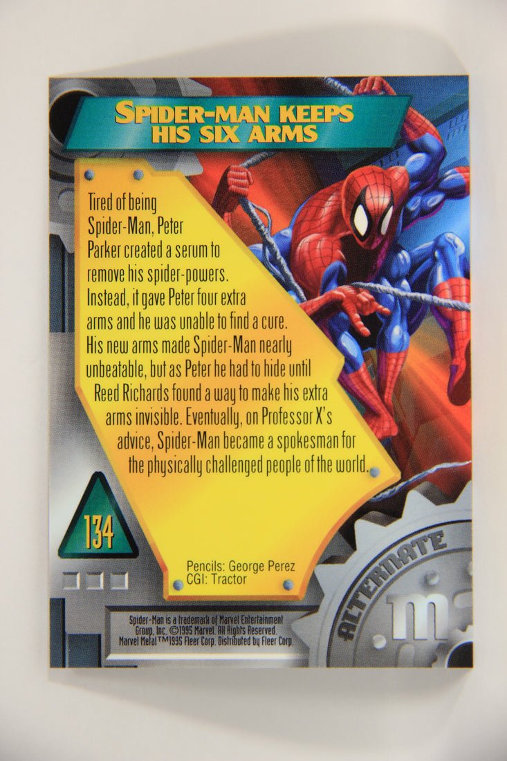 Marvel Metal 1995 Trading Card #134 Spider-Man ENG Alternate M Fleer L003769
