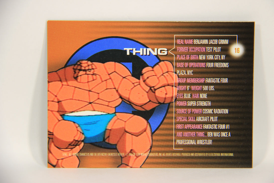 Marvel Motion 1996 Trading Card #16 Thing ENG 3-D Lenticular L003789