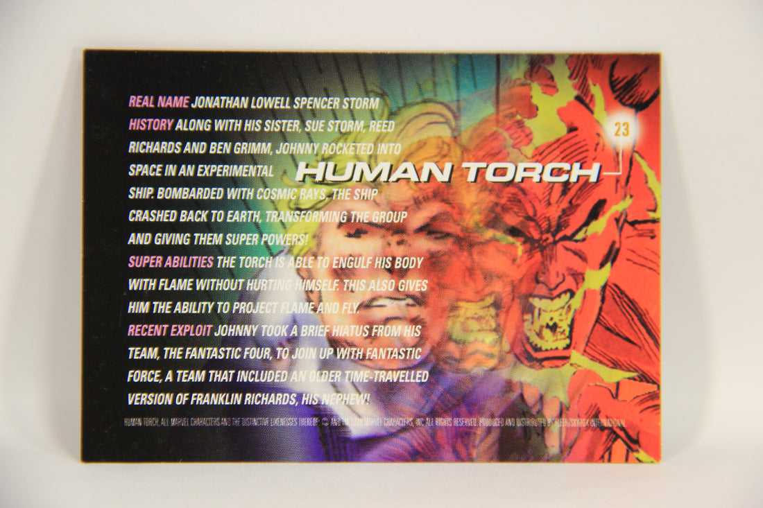 Marvel Motion 1996 Trading Card #23 Human Torch ENG 3-D Lenticular L003796