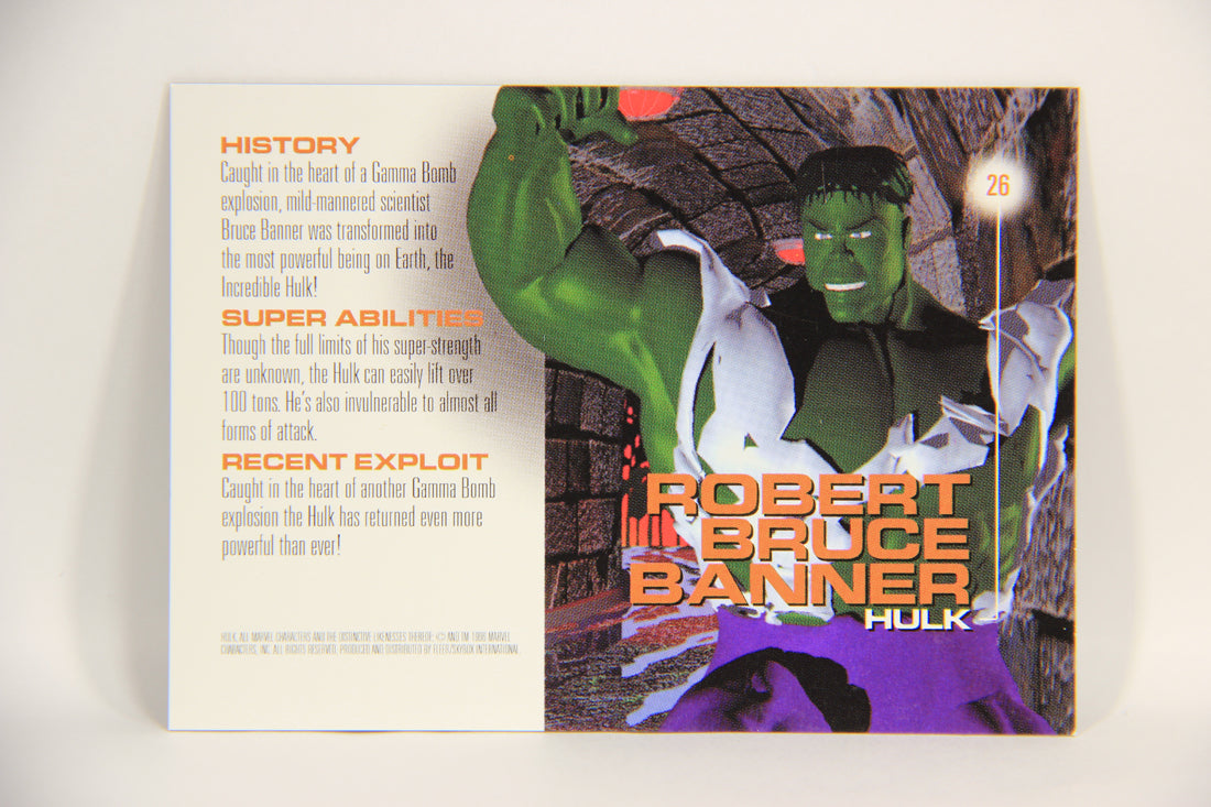 Marvel Motion 1996 Card #26 Robert Bruce Banner Hulk ENG 3-D Lenticular L003799