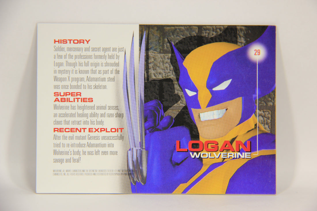 Marvel Motion 1996 Trading Card #29 Logan - Wolverine ENG 3-D Lenticular L003802