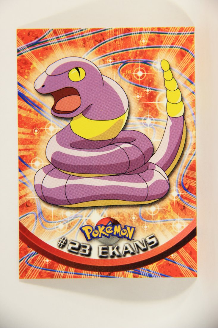 1995 ekans pokemon card Pokémon Card Ekans #23 TV Animation Blue Logo 1st Print ENG L003845 – AGS Collectibles