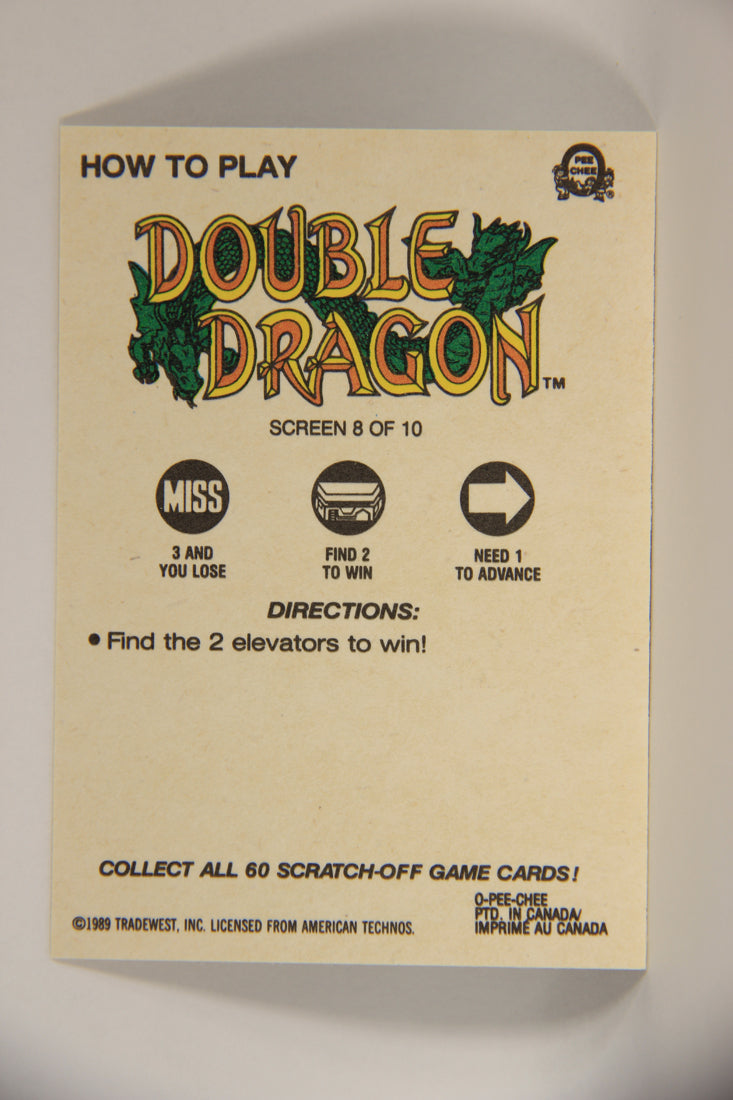 Nintendo Double Dragon 1989 Scratch-Off Card Screen #8 Of 10 ENG L004139