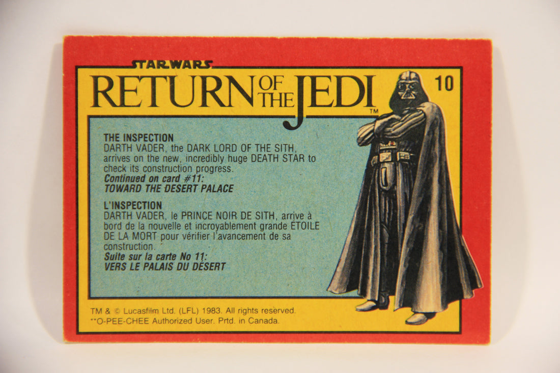Star Wars ROTJ 1983 Trading Card #10 The Inspection FR-ENG Canada L004435