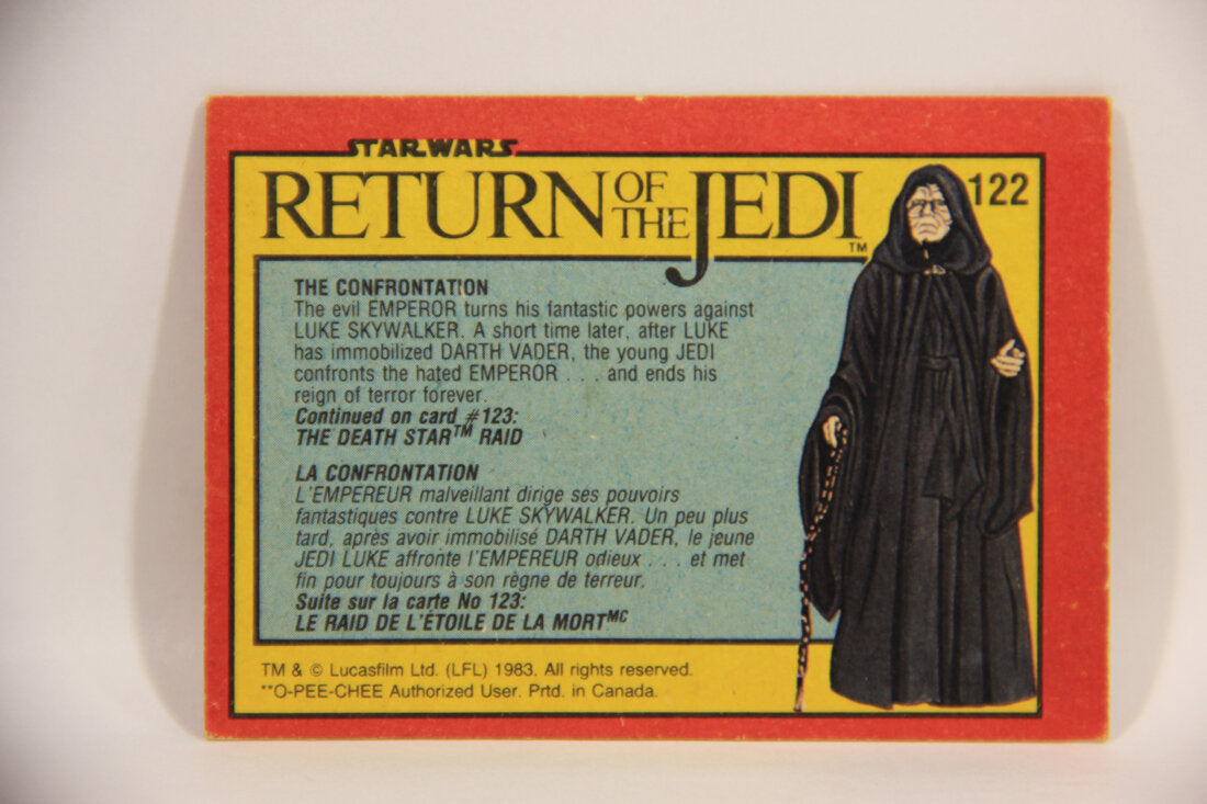 Star Wars ROTJ 1983 Trading Card #122 The Confrontation FR-ENG Canada L004499