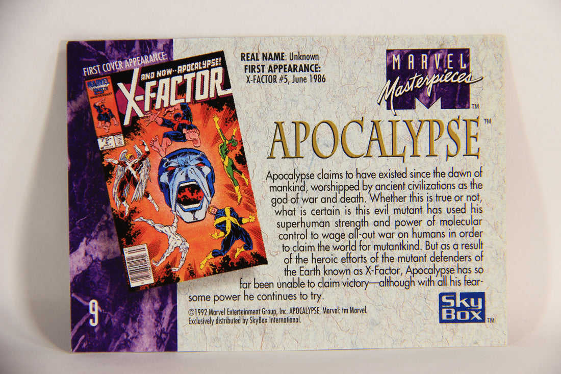 Marvel Masterpieces 1992 Trading Card #9 Apocalypse ENG SkyBox L005105