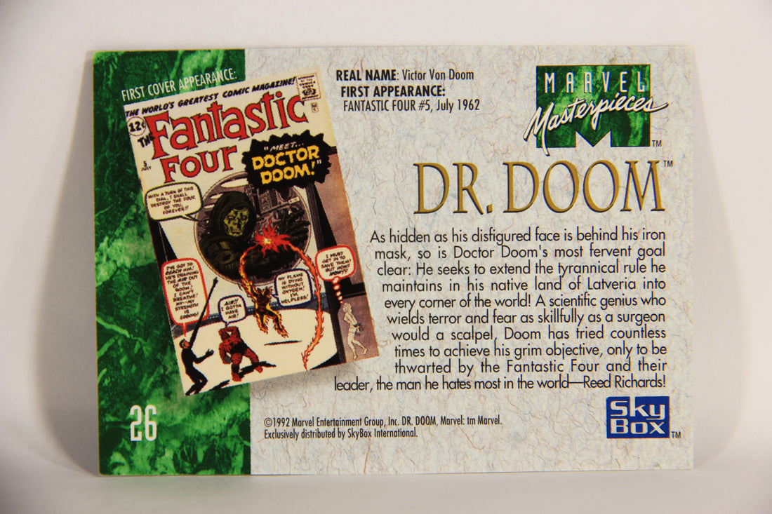 Marvel Masterpieces 1992 Trading Card #26 Dr. Doom ENG SkyBox L005122
