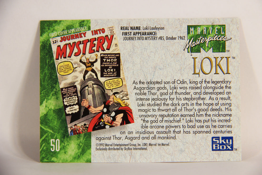 Marvel Masterpieces 1992 Trading Card #50 Loki ENG SkyBox L005145