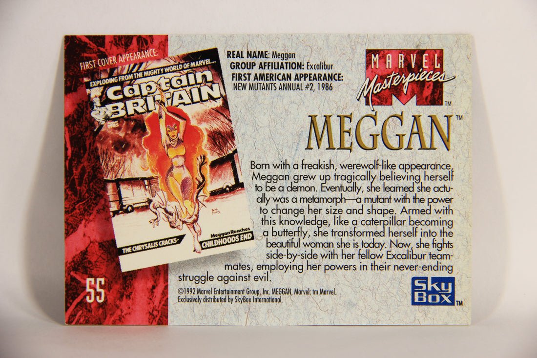 Marvel Masterpieces 1992 Trading Card #55 Meggan ENG SkyBox L005150