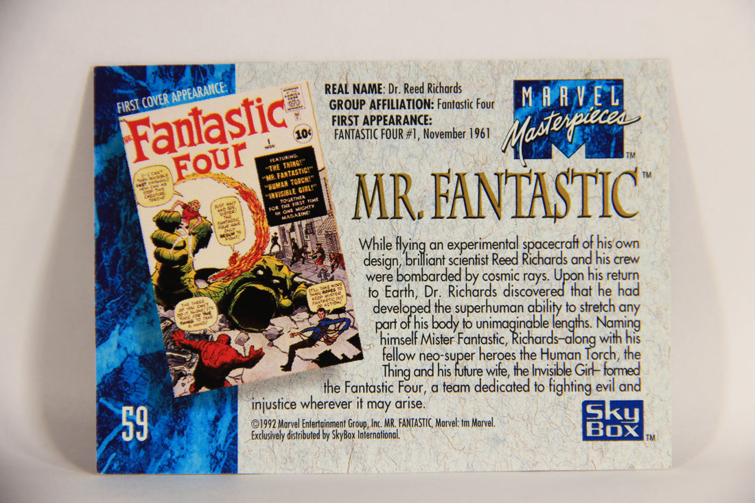 Marvel Masterpieces 1992 Trading Card #59 Mr. Fantastic ENG SkyBox L005154
