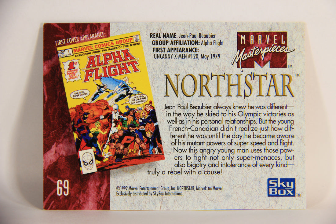 Marvel Masterpieces 1992 Trading Card #69 Northstar ENG SkyBox L005164