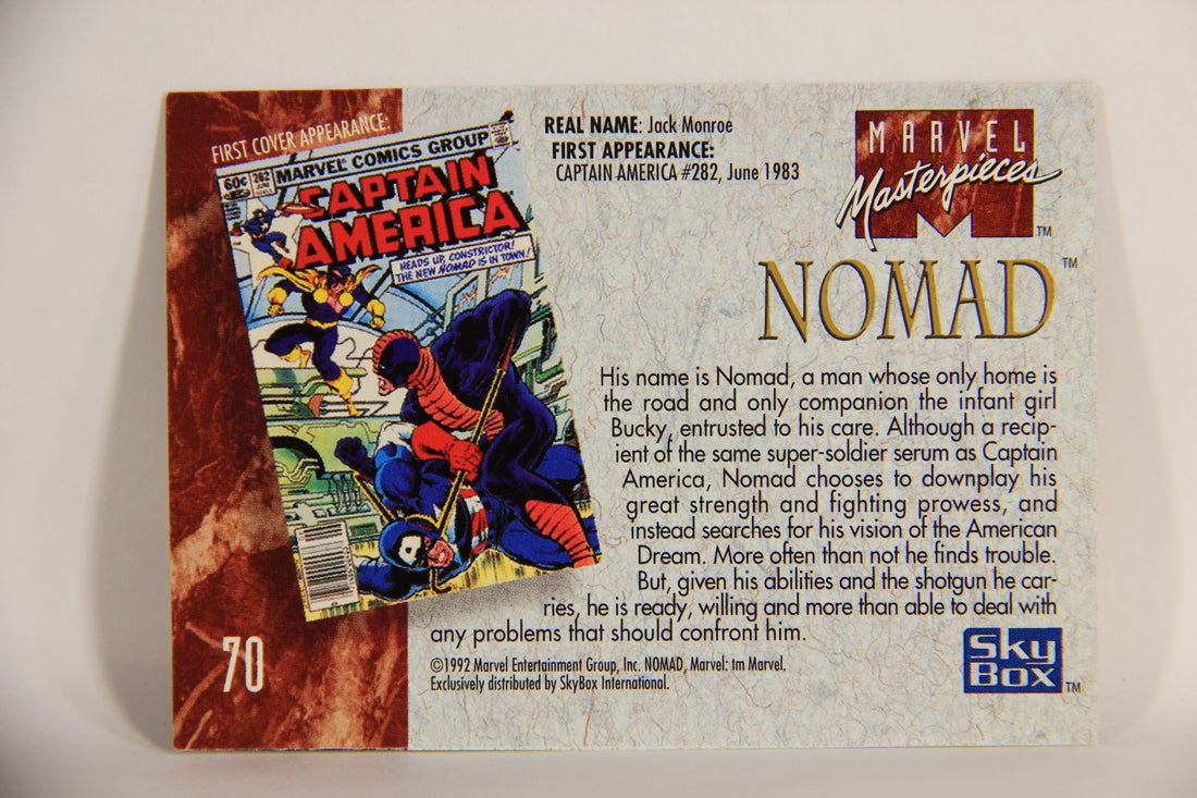 Marvel Masterpieces 1992 Trading Card #70 Nomad ENG SkyBox L005165