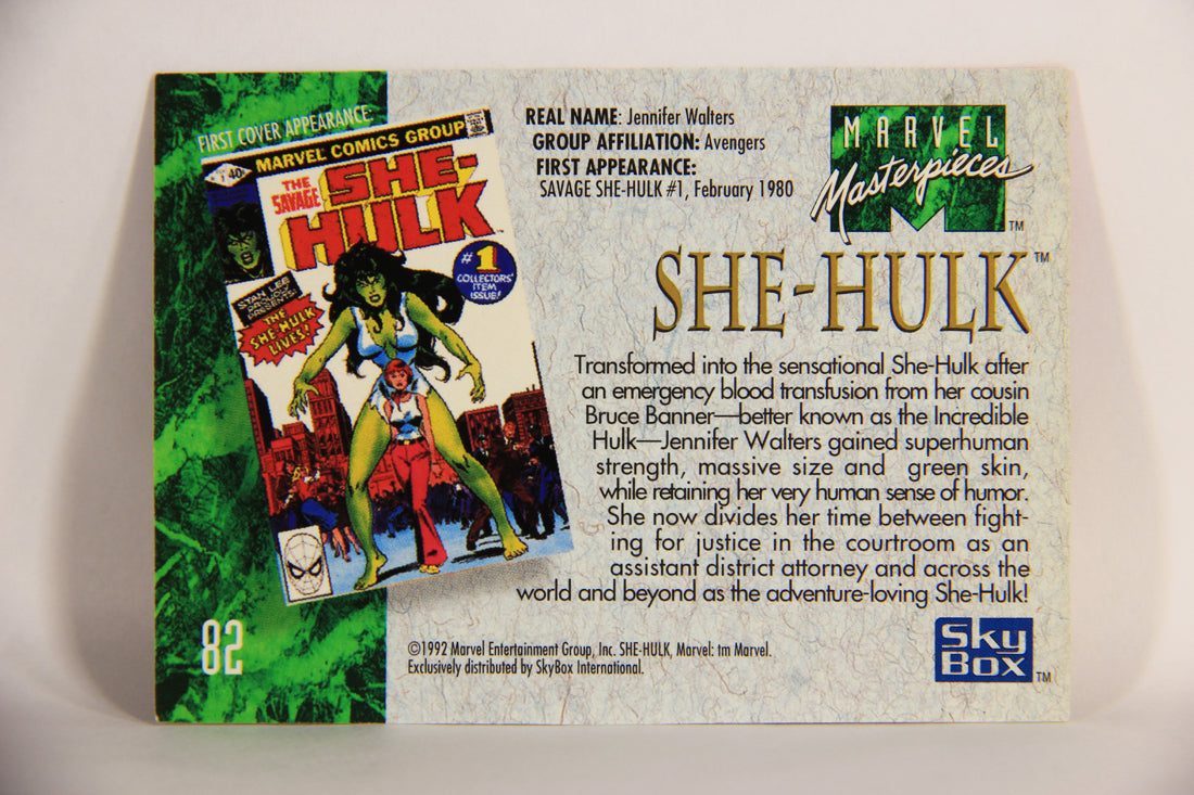 Marvel Masterpieces 1992 Trading Card #82 She-Hulk ENG SkyBox L005177