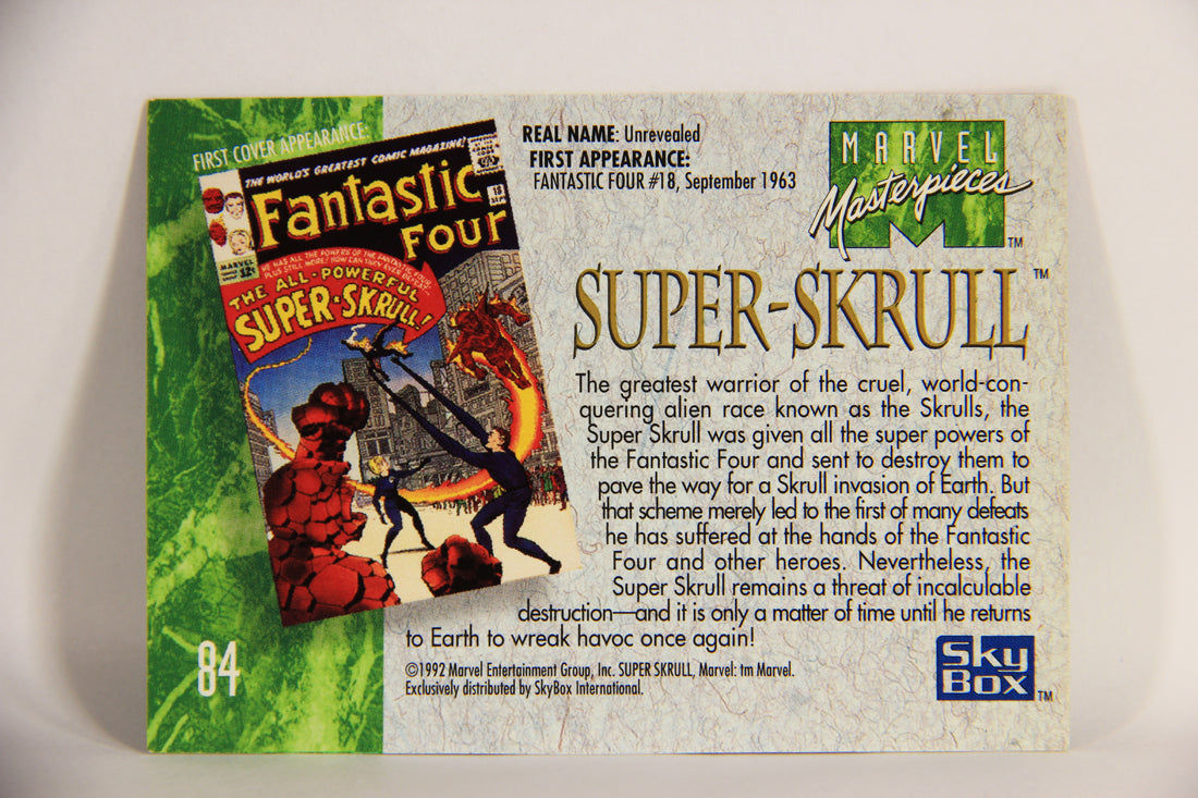 Marvel Masterpieces 1992 Trading Card #84 Super Skrull ENG SkyBox L005179