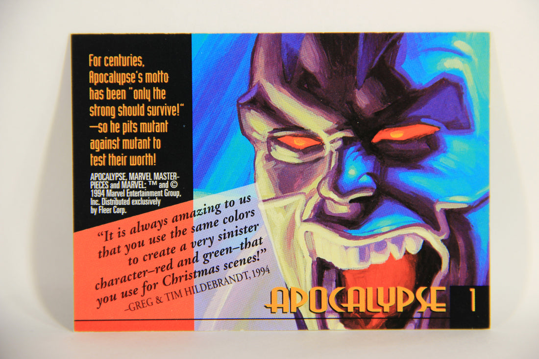 Marvel Masterpieces 1994 Trading Card #1 Apocalypse ENG Fleer L005201