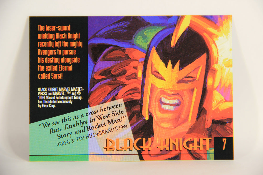 Marvel Masterpieces 1994 Trading Card #7 Black Knight ENG Fleer L005207