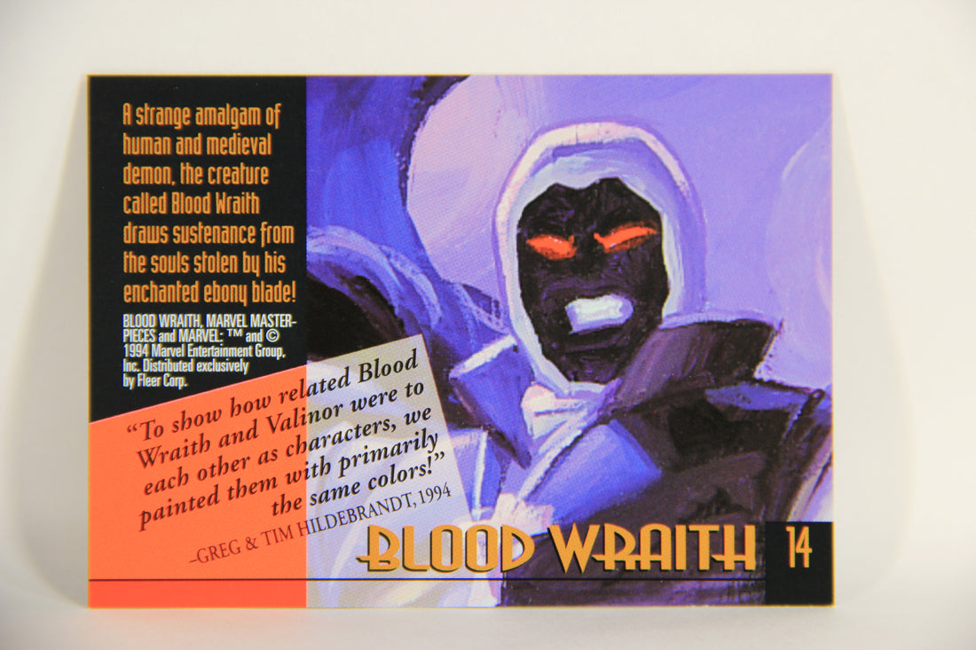Marvel Masterpieces 1994 Trading Card #14 Blood Wraith ENG Fleer L005214