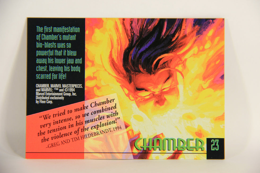 Marvel Masterpieces 1994 Trading Card #23 Chamber ENG Fleer L005223