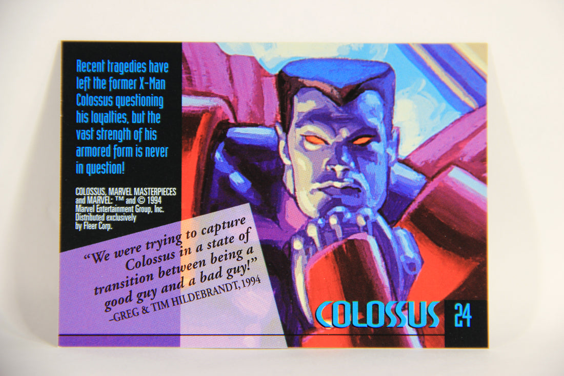 Marvel Masterpieces 1994 Trading Card #24 Colossus ENG Fleer L005224