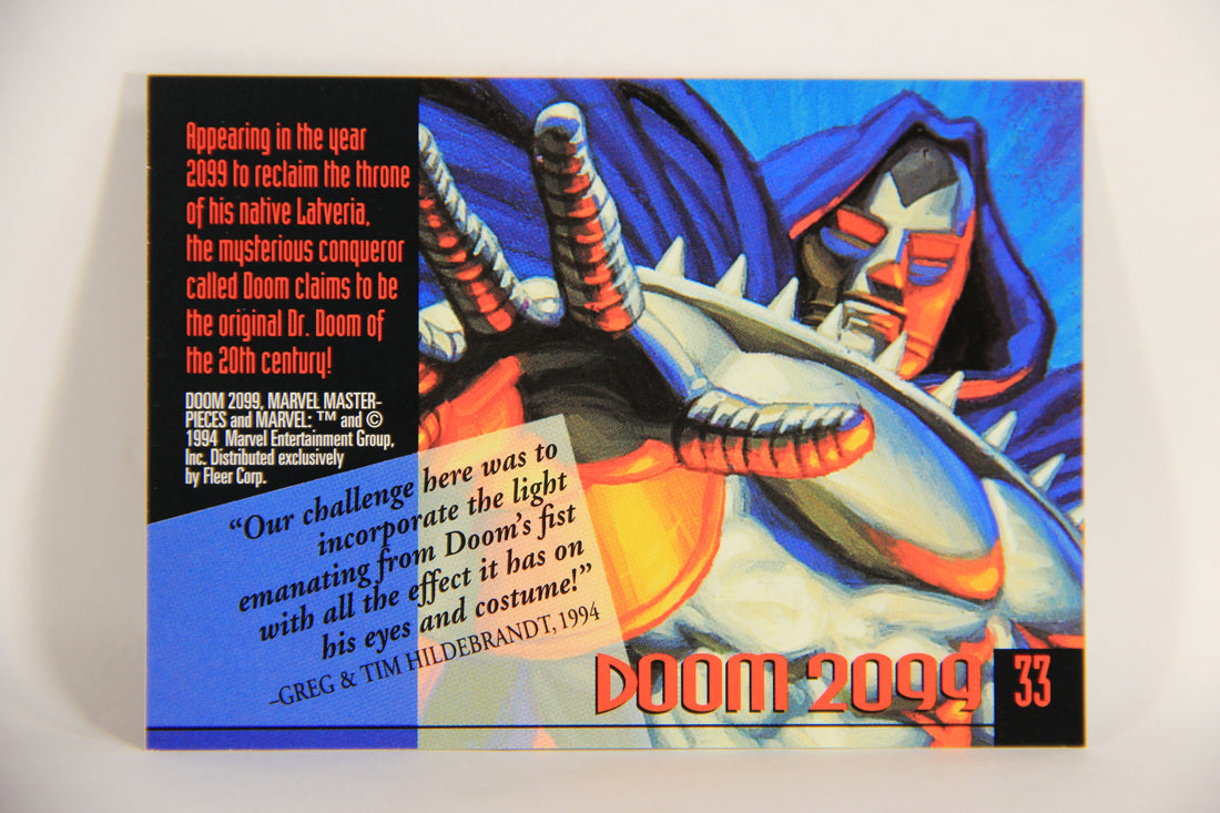 Marvel Masterpieces 1994 Trading Card #33 Doom 2099 ENG Fleer L005233