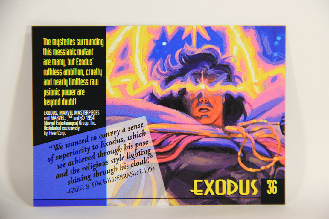 Marvel Masterpieces 1994 Trading Card #36 Exodus ENG Fleer L005236