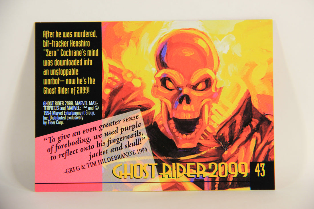 Marvel Masterpieces 1994 Trading Card #43 Ghost Rider 2099 ENG Fleer L005243