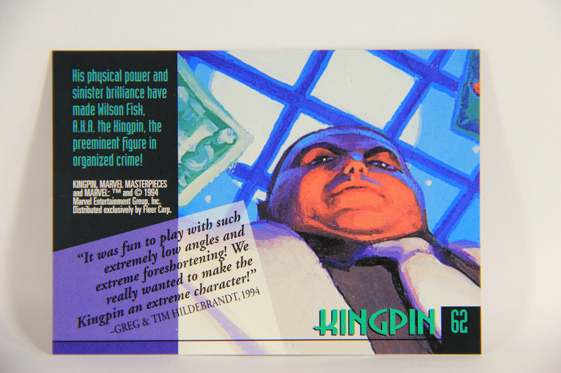 Marvel Masterpieces 1994 Trading Card #62 Kingpin ENG Fleer L005262