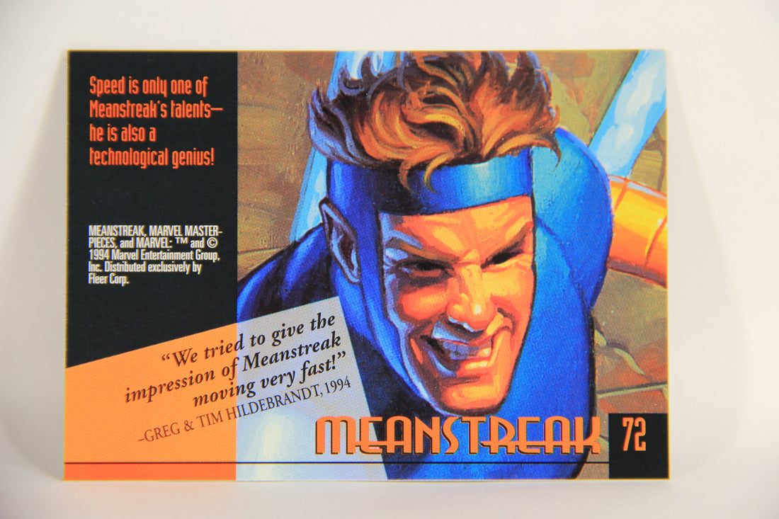 Marvel Masterpieces 1994 Trading Card #72 Meanstreak ENG Fleer L005272