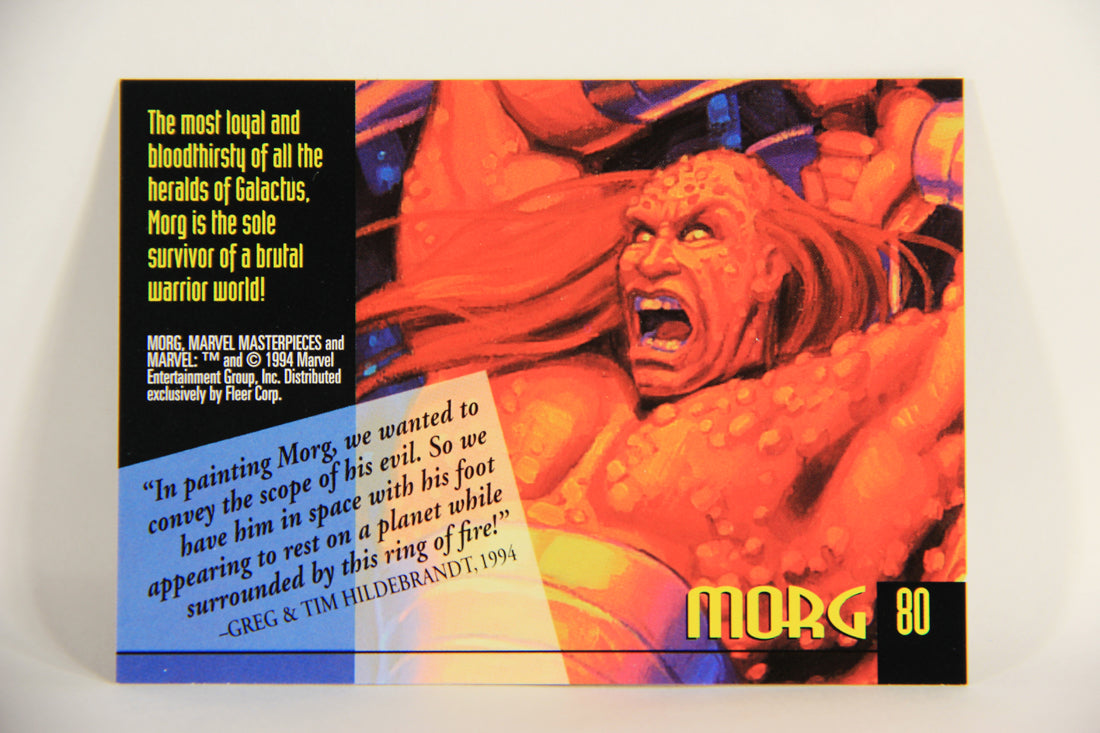 Marvel Masterpieces 1994 Trading Card #80 Morg ENG Fleer L005280