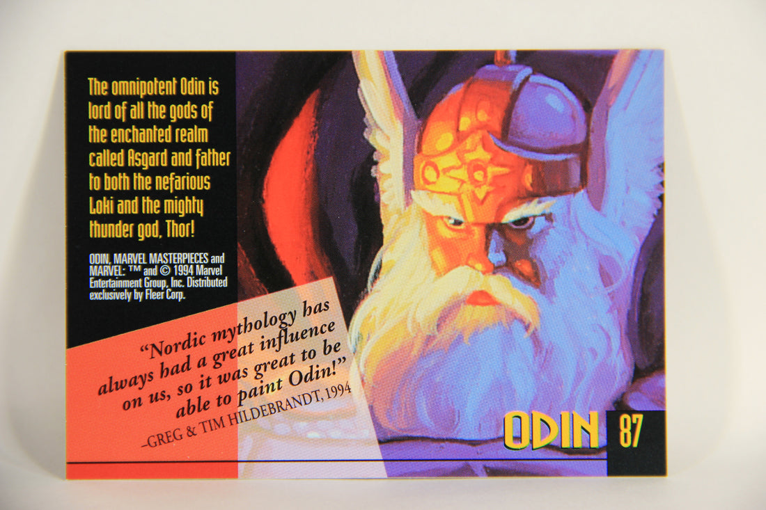 Marvel Masterpieces 1994 Trading Card #87 Odin ENG Fleer L005287