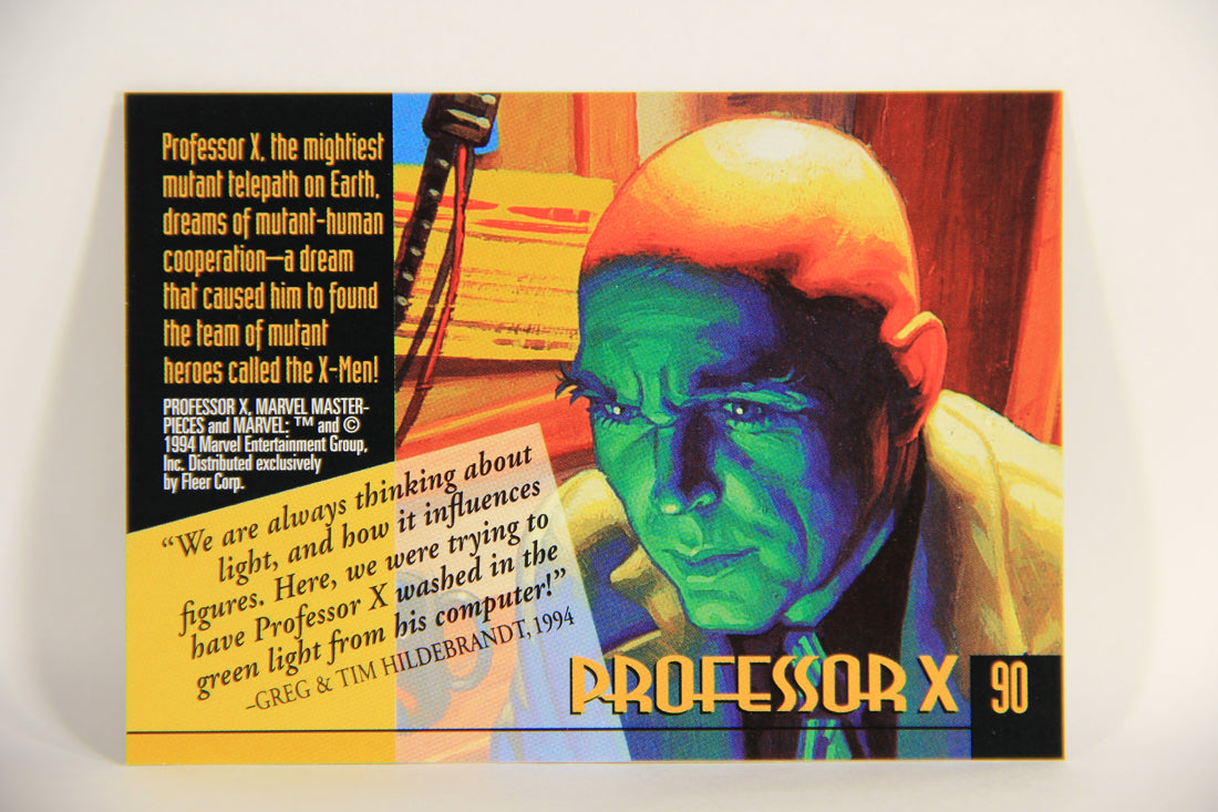 Marvel Masterpieces 1994 Trading Card #90 Professor X ENG Fleer L005290