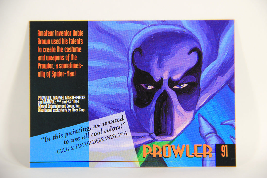 Marvel Masterpieces 1994 Trading Card #91 Prowler ENG Fleer L005291