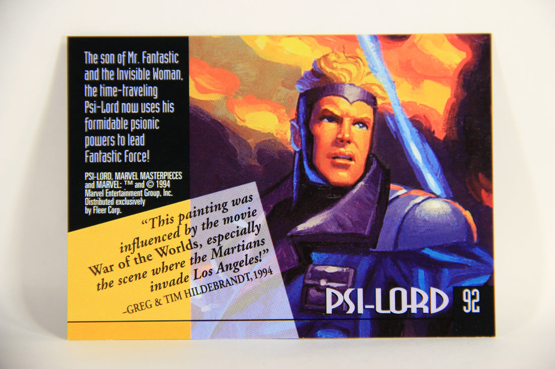 Marvel Masterpieces 1994 Trading Card #92 Psi-Lord 2099 ENG Fleer L005292
