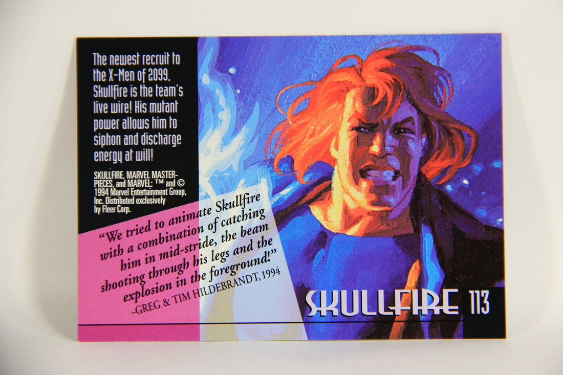 Marvel Masterpieces 1994 Trading Card #113 Skullfire ENG Fleer L005313