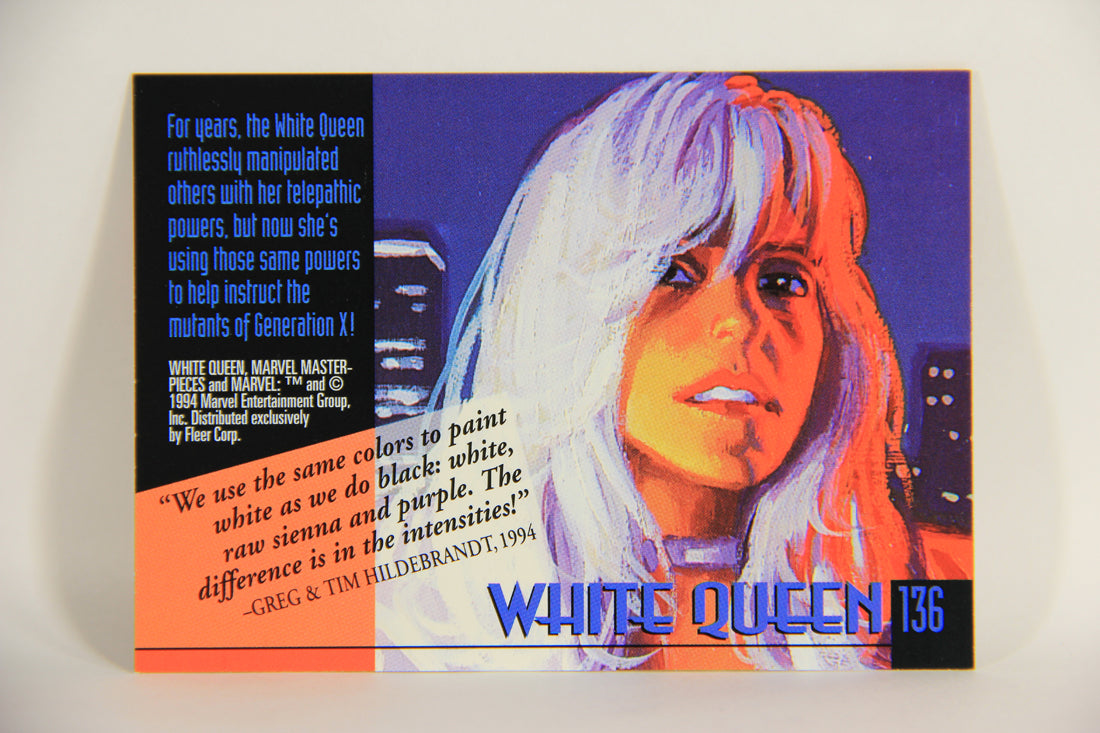 Marvel Masterpieces 1994 Trading Card #136 White Queen ENG Fleer L005336