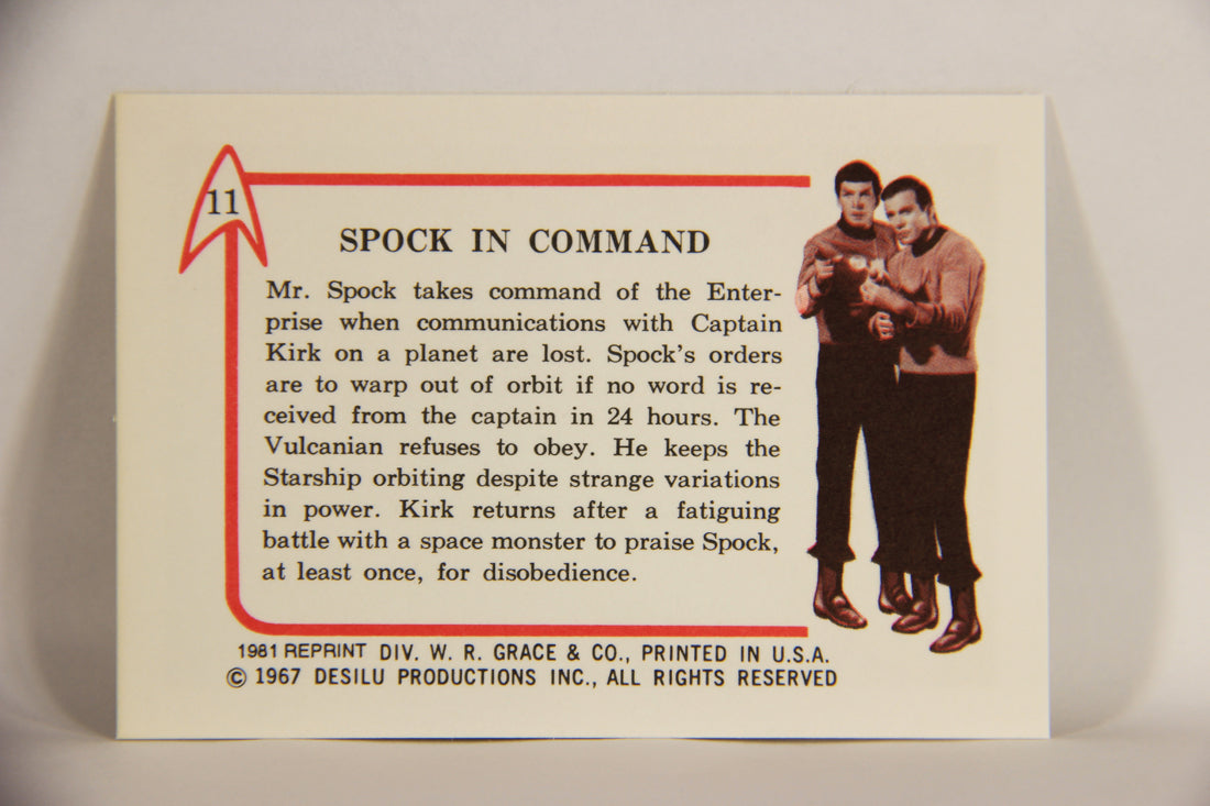 Star Trek 1981 REPRINT 1967 Leaf Trading Card #11 Spock In Command L005372