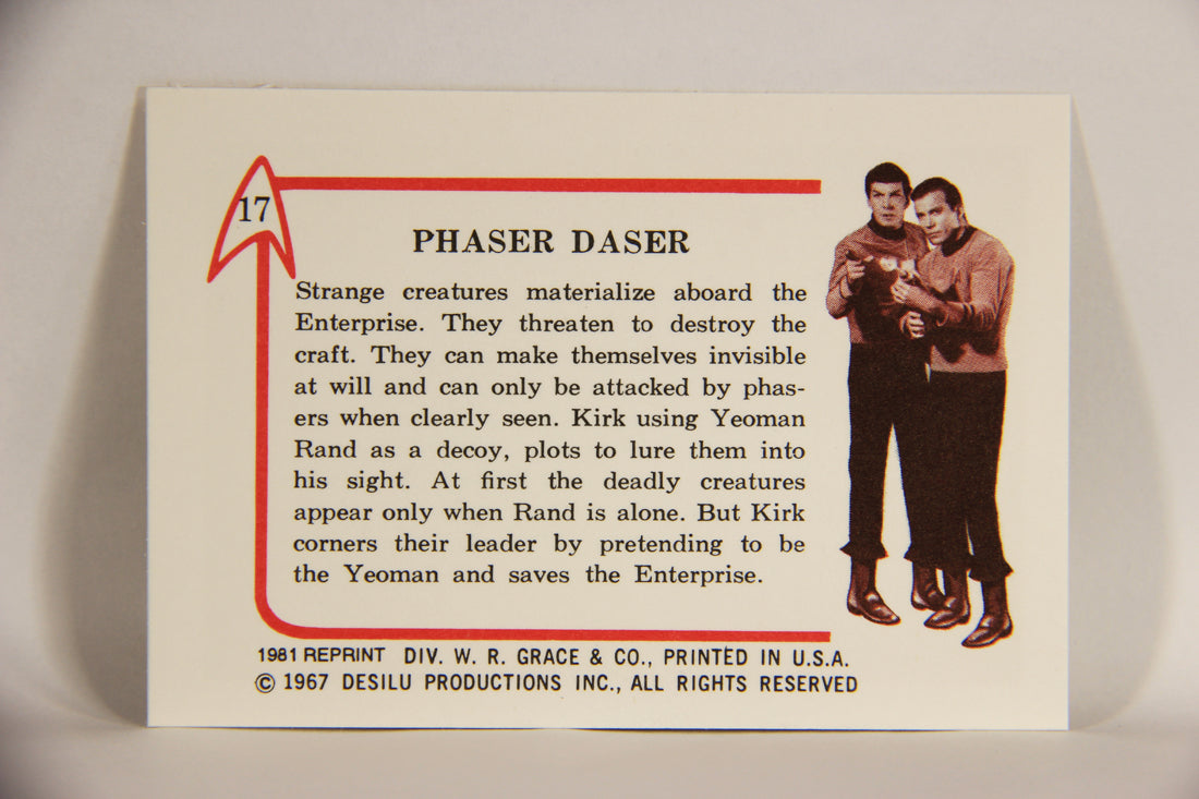 Star Trek 1981 REPRINT 1967 Leaf Trading Card #17 Phaser Daser L005378