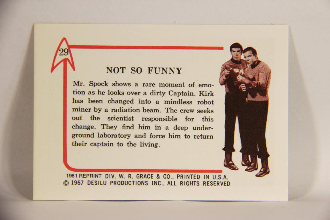 Star Trek 1981 REPRINT 1967 Leaf Trading Card #29 Not So Funny L005390