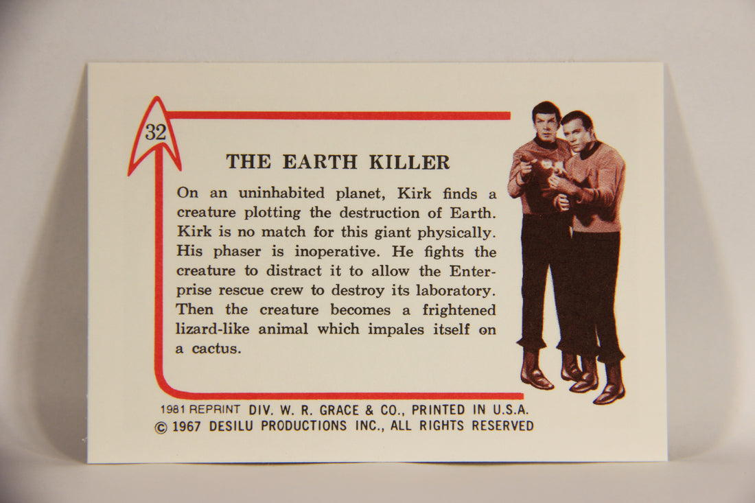 Star Trek 1981 REPRINT 1967 Leaf Trading Card #32 The Earth Killer L005393