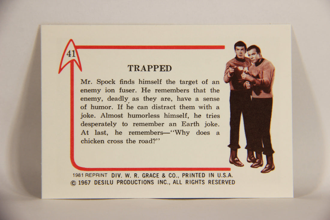 Star Trek 1981 REPRINT 1967 Leaf Trading Card #41 Trapped L005402