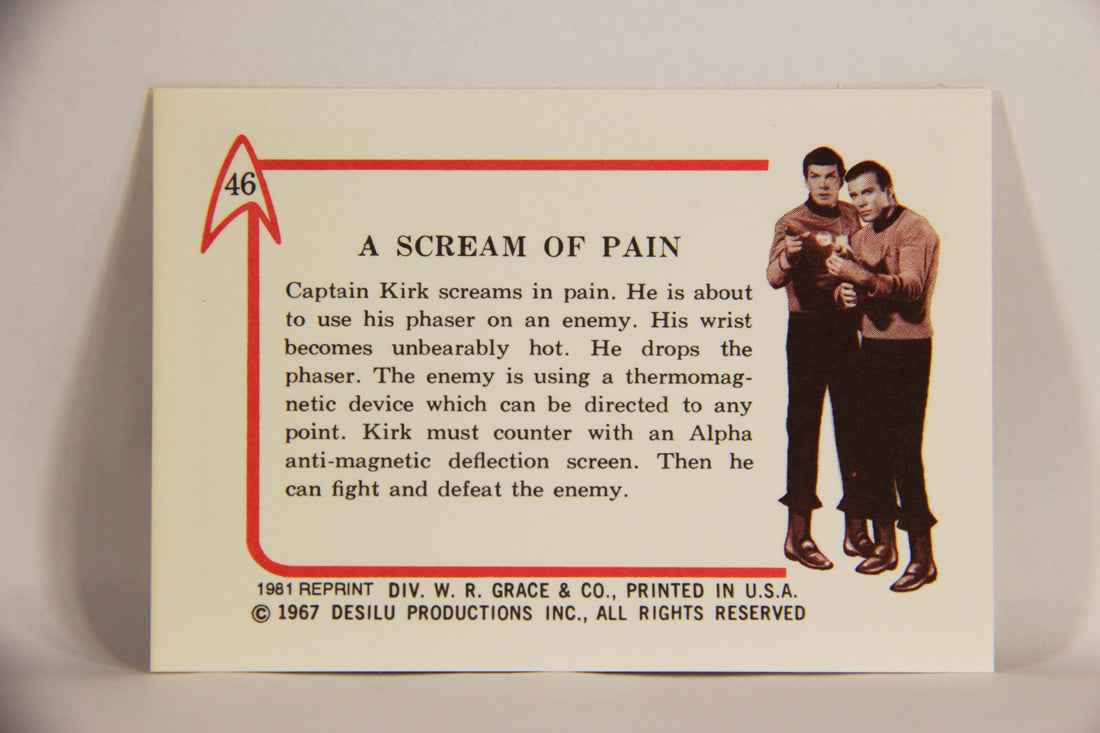 Star Trek 1981 REPRINT 1967 Leaf Trading Card #46 A Scream Of Pain L005407