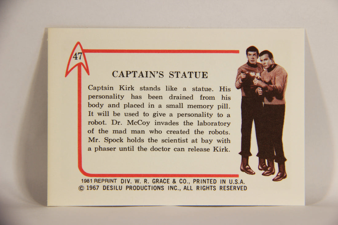 Star Trek 1981 REPRINT 1967 Leaf Trading Card #47 Captain's Statue L005408
